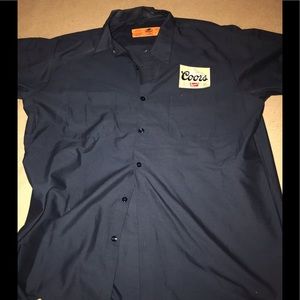 Coors Button Up Navy T-Shirt